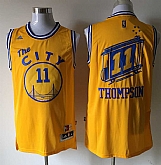 Golden State Warriors #11 Klay Thompson Throwback The City Yellow Jerseys,baseball caps,new era cap wholesale,wholesale hats